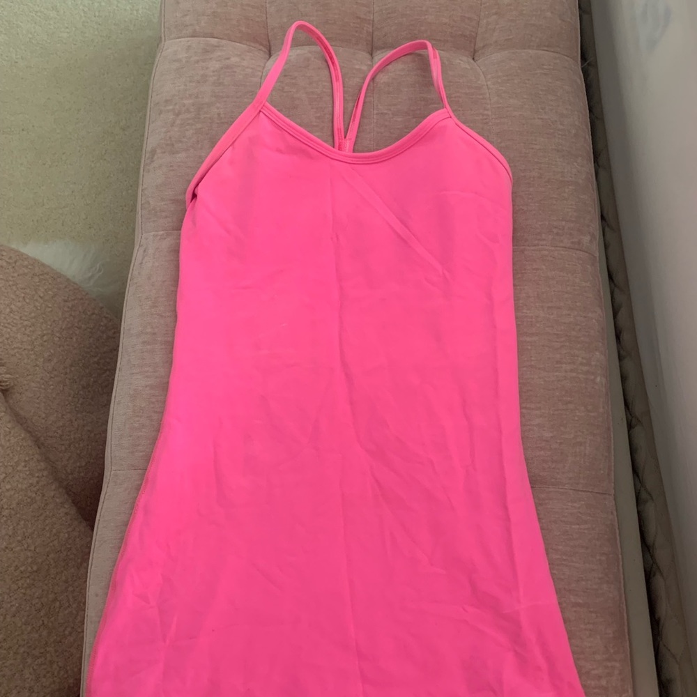 LULU TANK! Hot pink, power Y tank. Size 2